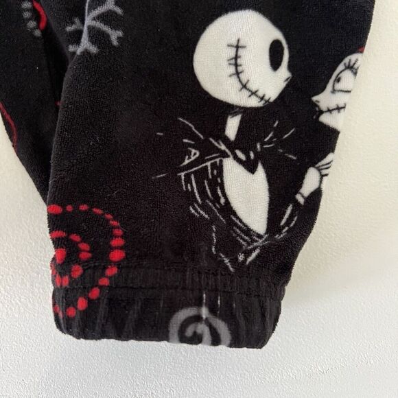 Disney Nightmare Before Christmas Lounge Pants 2X Black Fleece Jogger Pajamas - Picture 7 of 12
